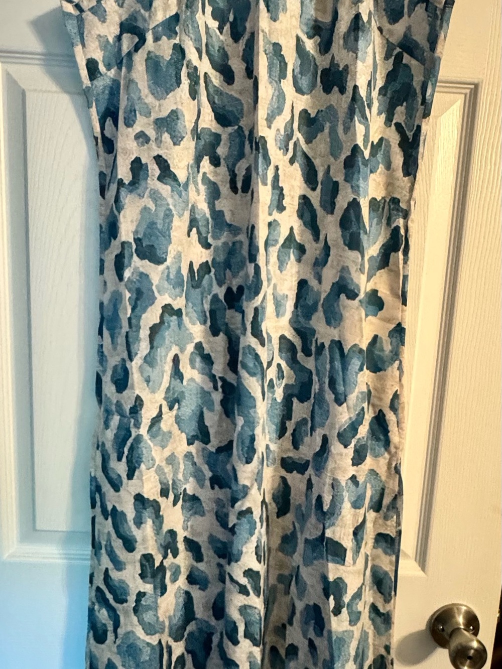 Blue Animal Print Women’s summer maxi dress